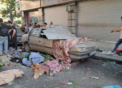تصاویر ، جزئیات انفجار در خیابان سهروردی تهران ، 4 نفر مصدوم شدند